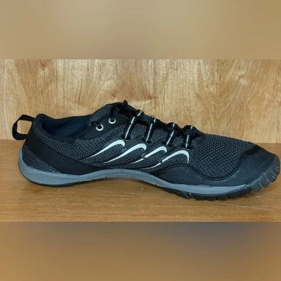 Merrell Trail Glove Mens 9 Black Minimalist Shoes Barefoot Sneakers Zero Drop - Picture 4 of 7